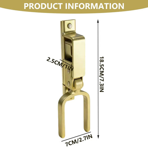 Farm Gate Latch Instant Locking Fence Gate Latch Heavy-Duty dimensions 18.5cm x 7cm, gold color for wood, metal & pipe gates.