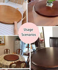 Slick Rolling Wooden Lazy Susan Turning Tray Real Game Changer For Kitchen Counters And Reliable Dining Tables With Silent Bearing Sturdy Round Swivel Serving Platter in various dining settings.