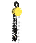 4400 Lb Capacity Chain Hoist With 2 Ton Manual Hand Chain Block, yellow, alloy steel, G80 chain, front view
