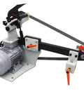 Professional Variable Speed Belt Sander And 72 Inch Belt Grinder Including Three Grinding Wheels For Knifemaking And Blade Sharpening 1500 Watt Hefty Legit Build with motor and adjustable components.