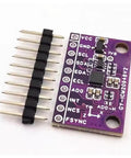 Dope 9 Axis IMU Sensor Module With 9DOF Gyro Magnetometer ICM20948V2 For DIY Electronics Robotics Drones Motion Tracking And AR VR Projects Also Great For STEM Builds, purple PCB with pin header