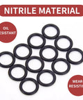 Nitrile material O-rings from 300 Pcs Car O Ring Kit With 18 Size Assortment, Dustproof Oil Proof Rubber Seals