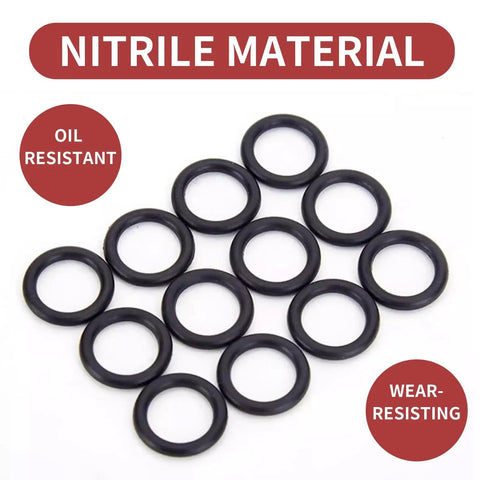 Nitrile material O-rings from 300 Pcs Car O Ring Kit With 18 Size Assortment, Dustproof Oil Proof Rubber Seals