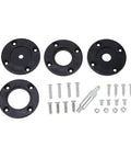 Premium Aluminum Router Table Insert Plate Built Tough With Dual Scale Alignment Dead Nuts Accurate Precision Calibration For Smooth Woodworking And No Sweat Setup - black mounting plates and screws