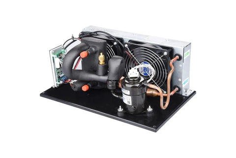 Portable Micro Air Conditioner Hella Efficient Plate Liquid Chiller With 200W Power And 24V Dc Support R134A Coolant internal components.
