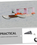 RC Plane Landing Gear Kit With Durable Wheels And Accessories For Stable Takeoffs And Landings in flight and tail wheel close-up