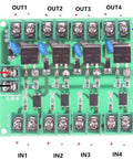 4 Channel FET Module for DC Control With Isolated Input And Output MOS Electronic Switch Board 5V To 36V Compatible, 5A Max Output