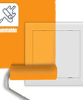 High Grade Self Adhesive Drywall Access Panel 10X10 Inch Heavy Duty Plastic Wall Cover being painted with roller.