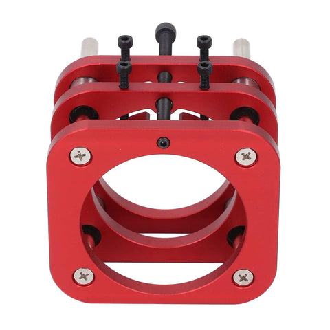 Rock Solid Router Base With Aluminum Alloy Frame And Stainless Steel 4 Jaw Clamping System Lifting Router Table Base With 51mm Stroke For Woodworking Trimming And Carving Machines Precision Easy Setup, red aluminum lift base