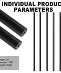 101 Pack 26 Inch Hollow Aluminum Deck Balusters For Railing And Fencing, Rust Resistant Powder Coated Spindles With Screws For Decks And Stairs