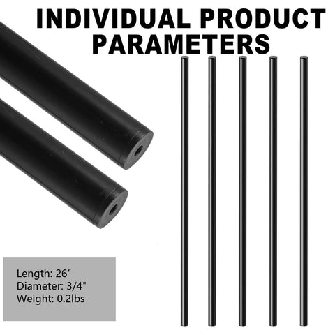101 Pack 26 Inch Hollow Aluminum Deck Balusters For Railing And Fencing, Rust Resistant Powder Coated Spindles With Screws For Decks And Stairs