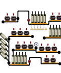 Heavy Iron Pipe Wine Rack And Wall Mounted Shelf For Bottles And Glasses Rad Decor For Kitchen Or Home Bar Flex Space With Vintage Charm, showcasing wine bottles and glasses on shelves.