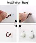 Installation steps for Cup Ceiling Hooks 1 Inch Vinyl Coated Metal Screw In Holder Hooks for Home Office Plants Outdoor Lights Hanger