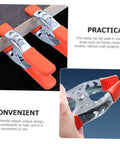 Heavy Duty Metal Spring Clamps With Ergonomic Handles Built Tough For Woodworking Carpentry And Model Making Red Coated Shop Essentials shown clamping wood.