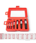 Premium 8-Piece Screw Extractor Kit Made From Heat Treated Carbon Steel. Heavy Duty Double Headed Bits For Stripped Bolt Removal In Auto And Construction Jobs. Tough Tool To Pull Broken Threads Without Breaking Effortlessly Save Time On Rusted Fasteners.