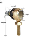 Ball Joint Kit For Club Car DS Golf Cart 1976 To 2008 Set Of 3 Tie Rod Ends Two Left Hand Threads OEM 7540 And One Right Hand Thread OEM 7539 Non Greasable Self Lubricating Direct Replacement, 2.7-inch x 3.5-inch