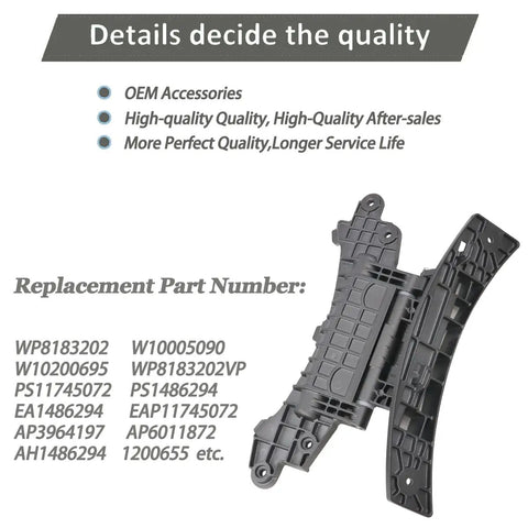 Washer Door Hinge Replacement Fits Whirlpool Duet Kenmore Elite Maytag 3000 Series Front Load Washers Plug And Play Easy Install No Fuss Durable Repair Part For Smooth Door Swing And Secure Latch with replacement part numbers listed