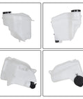 Windshield Washer Fluid Reservoir Tank With Pump Replacement For Corolla Prizm 1998 To 2002, front and side views