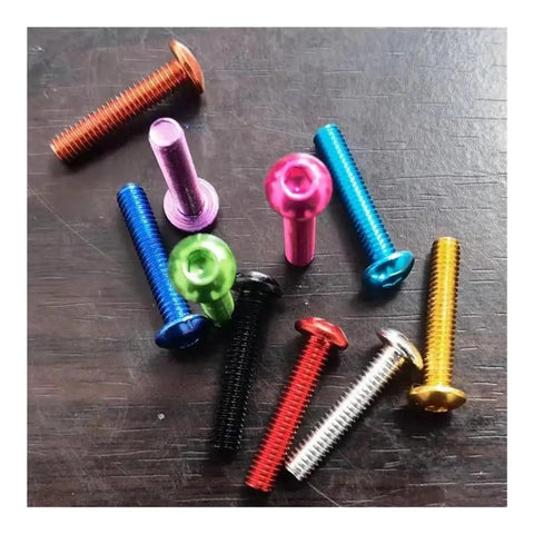 Colorful Aluminum Hex Socket Head Screws Set For DIY Projects M3 M4 M5 M6 5 6 8 10 12 16 20 25 30mm Lengths 10 Pieces