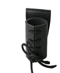Black Faux Leather Frog With Belt Hook For Main Gauche Short, Adjustable Fit For Lefties And Righties, Renaissance Fencing Prop Accessory