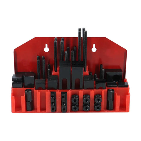 Beefy 58 Piece M10 T Slot Clamp Kit With Multi Function Press Plate And Hardened Iron Pad For CNC Milling Machine And Lathe Heavy Duty Clamping Set