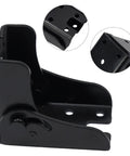 90 Degree Self Locking Folding Hinge For Sofa Beds Cabinets And Tables Space Saver Lift Support Hardware in black, close-up view.