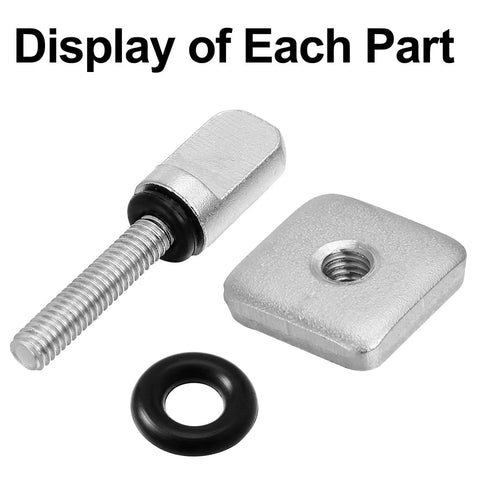 Display of 6 Piece No Tool Stainless Steel Thumb Fin Screws For Surfboard Longboard Paddleboard And SUP 316 Stainless Replacement Fin Hardware