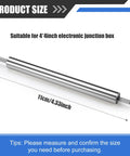 Heavy Duty Steel Wire Pulling Roller for 4 Inch Electrical Boxes, stainless steel, 11cm size, shown on white background