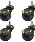 2 Inch Ball Caster Wheels Set Of 4 With Threaded Stem 360 Degree Swivel Furniture Casters For Chairs And Cabinets