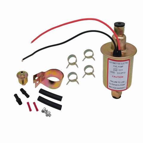 Beefed Up 12V Electric Fuel Pump Metal Solid Replacement For Motorcycle Carburetor ATV Trucks Boats Low Pressure 2.5 To 4 PSI