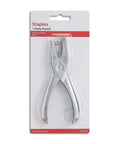 One Hole Punch For Office And Home Use, Five Sheet Capacity, Compact Metal Paper Punch in packaging, chrome-plated steel