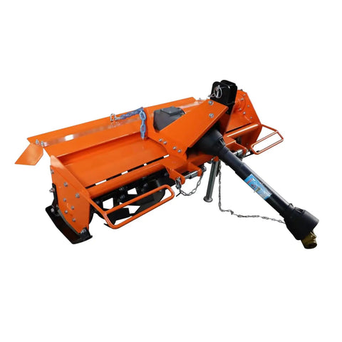 Rotary Tiller Attachment For Cat 1 Tractors, A Real Workhorse With 540 RPM Gearbox, PTO Drive, 53.14 Inch, 4.7 Inch Depth