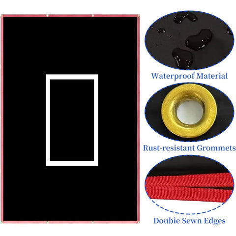 Heavy Duty 4x6 Ft Baseball Hitting Backstop With Strike Zone For Backyard Training PVC Net showcasing waterproof material and grommets