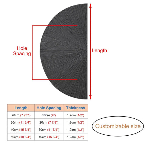 Round Push Pull Door Handles With Radial Stripes Heavy Duty Double Sided Solid Metal Construction diagram