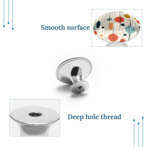Top Notch Modern Mid Century Round Cabinet Knobs With Included Screws For Kitchen Drawers And Furniture Slick Hardware Upgrade No Sweat Easy Setup Set Of Two - showing smooth surface and deep hole thread.