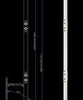 Adjustable Steel Mounting Pole With J Mount For Attic Roof Or Wall Weatherproof Mast Pole Kit With Hardware, white pole side view on black