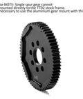 Rc Car Metal Spur Gear 64T For Tamiya TT02 High Speed Gear Set TAM54500 Replacement Part Black Hardened Steel Gear