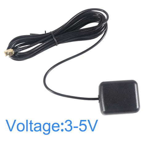 Active GPS Antenna With SMA Male Connector For Car Stereo And Navigation Systems, Waterproof Magnetic Mount, 3 Meter Extension Cable.