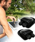 Heavy Duty 2 Pack Dual Hole Solar Cable Gland Junction Box Built From Rock Solid Abs, installed on RV roof, securing solar cables.
