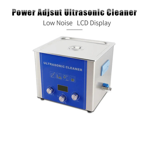 Hualuck 10L Ultrasonic Cleaner Machine With Heater And Degas Function Digital Timer Touch Control for lab and jewelry cleaning.