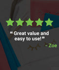 Review of Crystal Clear Hot Glue Sticks 4 Inch 0.44 Inch Diameter 50 Pieces for crafting with five-star rating and text testimonial.
