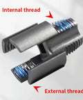 Heavy Duty Pipe Tapping And Threading Tool For PVC Pipes showing internal and external thread features for pipe threading.