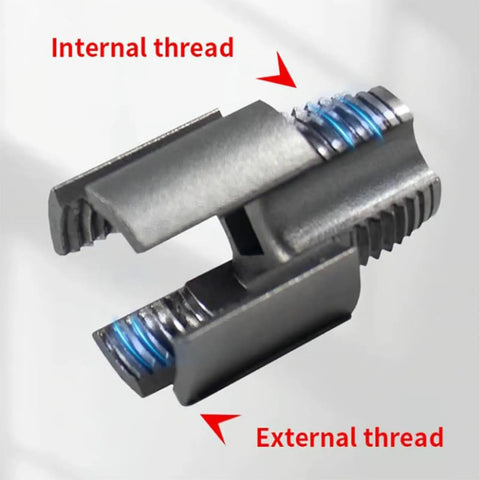 Heavy Duty Pipe Tapping And Threading Tool For PVC Pipes showing internal and external thread features for pipe threading.