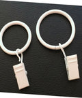Metal Curtain Rings With Clips Set 10 Pack Heavy Duty Design For Smooth Glide On Curtain Rods Fits Bathroom Bedroom Living Room