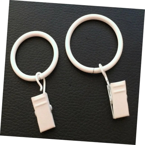 Metal Curtain Rings With Clips Set 10 Pack Heavy Duty Design For Smooth Glide On Curtain Rods Fits Bathroom Bedroom Living Room