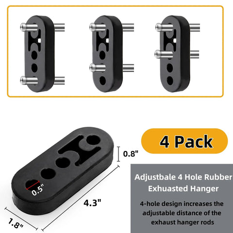 Covzoe exhaust hanger removal pliers with a 4-hole rubber hanger kit, 4-pack; universal muffler bracket separators for car exhaust hangers