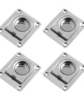 Heavy Duty Stainless Steel Flush Mount D Rings Anchors Recessed Tie Downs For Boat Cargo, Trailers And Truck Flatbeds set of four