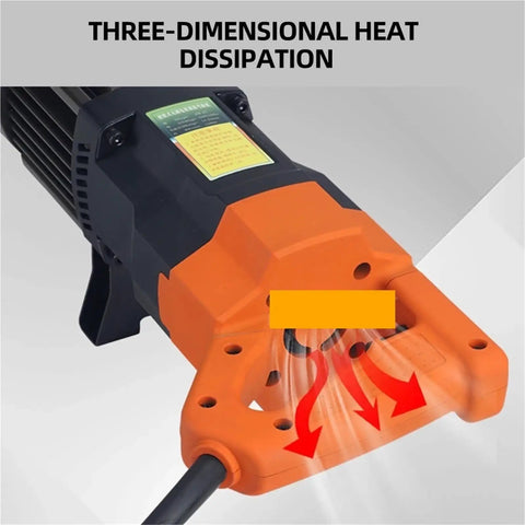 Portable Electric Rebar Cutter And Bender For Steel Bars showing three-dimensional heat dissipation feature and durable design.
