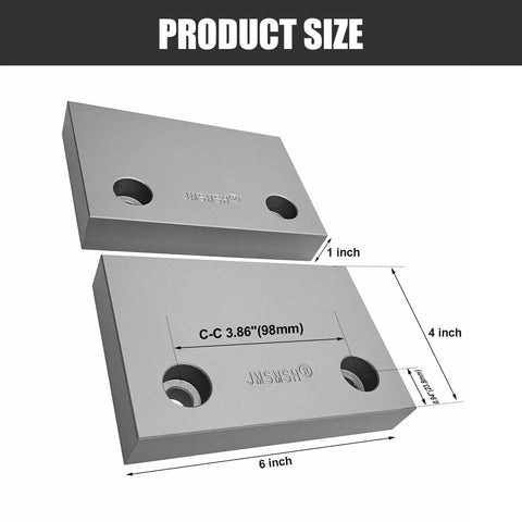 Heavy Duty 6 Inch Machinable Aluminum Soft Jaws For Kurt Vises Set Of Two Hella Tough Hard Anodized 6061 Alloy Badass Grip For CNC Milling And Workshop Projects