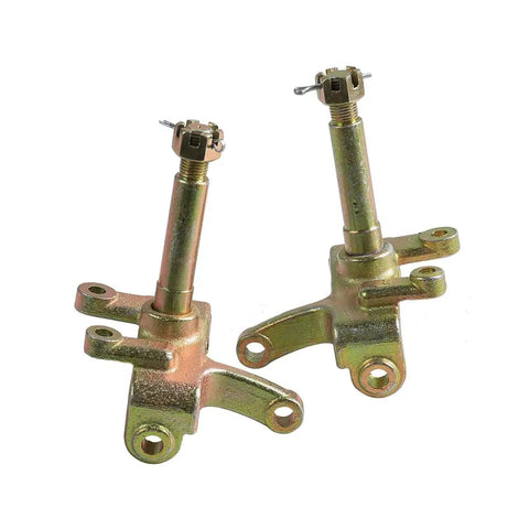 Pair Front Steering Knuckles Spindle For 17mm Wheel Hubs Fits ATV Go Kart Quad Bike 50cc To 250cc 4 Wheelers Heavy Duty Steel Wear Resistant Replacement